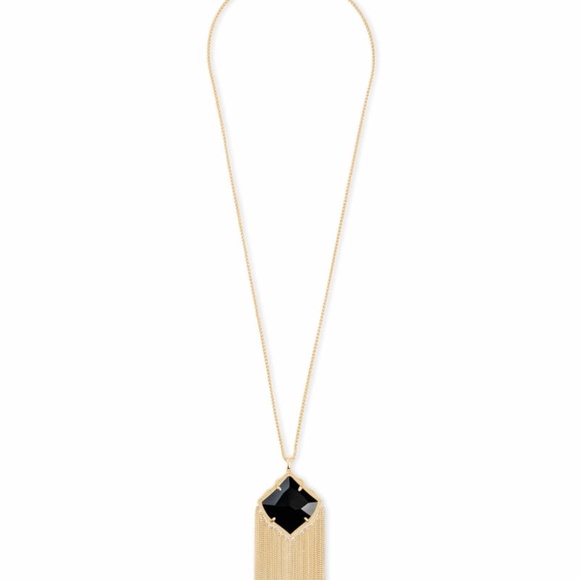 ❌SOLD❌ Kendra Scott Kingston black & gold necklace - Picture 4 of 6